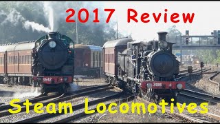 Australian Trains  Steam Locomotives in Action 2017 Review [upl. by Irrac]