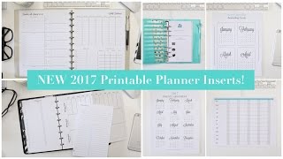 NEW 2017 Printable Planner Inserts for Filofax Discbound 3 Ring Binders amp More [upl. by Ynamreg]