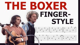 The Boxer  Simon amp Garfunkel  TAB Fingerstyle for Guitar [upl. by Leahcir681]