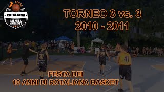 Torneo 3 vs 3 🏀 cat 201011  Festa dei 10 anni della Rotaliana Basket [upl. by Lauber]