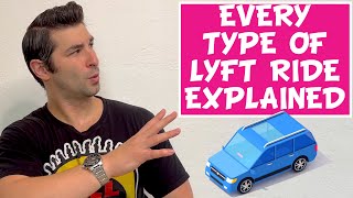 EVERY Type of Lyft Ride Explained on the Lyft App Tutorial [upl. by Shurwood779]