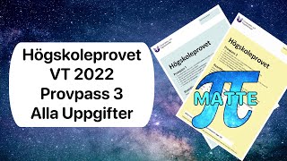 NY Högskoleprovet VT 2022  Provpass 3 [upl. by Remmus]