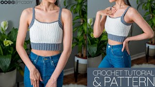 How to Crochet a Bralette  Pattern amp Tutorial DIY [upl. by Yalc]