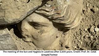 Statue Head of Hygieia the Greek Goddess of Health Unearthed in Laodicea [upl. by Htezil]