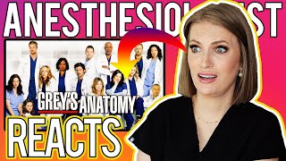 ANESTHESIOLOGIST Doctor REACTS to GREYS ANATOMY  Medical Drama Review [upl. by Pejsach]