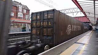 DRS class 88 006 Juno departs Crewe Platform 6 with tone with containers to Coatbridge DRS 4S45 [upl. by Jain]