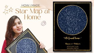 How to make Star Map for FREE  DIY Customised Star map  Unique Gifts for him [upl. by Booth]