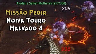 Missão Pedir Noiva Touro Malvado 4 Ajudar a Salvar Mulheres MIR4 [upl. by Yralam]