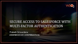 Secure Access to Salesforce with MultiFactor Authentication FIDO [upl. by Leirbag]