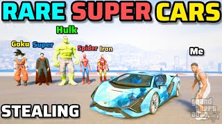 Stealing Rare SUPERHEROES CARS In GTA 5 [upl. by Zahc]