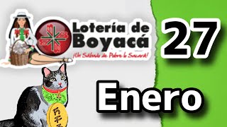 Resultado LOTERIA DE BOYACA Sabado 27 de Enero de 2024 [upl. by Fem]