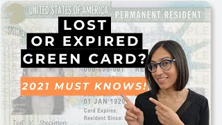 Lost Green Card Abroad or US  How to Replace a Green Card using Form I90  Pandemic Tips [upl. by Nosac]