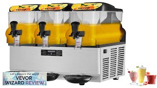 VEVOR Commercial Slushy Machine 36L96Gal Stainless Steel Margarita Smoothie Frozen Drink Review [upl. by Nahtonoj181]