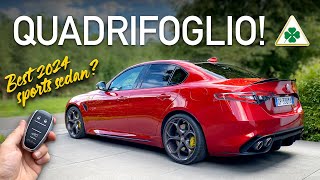 2024 Alfa Romeo Giulia Quadrifoglio 520 hp  100th Anniversary Edition POV drive [upl. by Cinimmod]