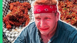 10 wings  5 minutes IMPOSSIBLE Food Challenges in the USA worst day of my life [upl. by Eillor]