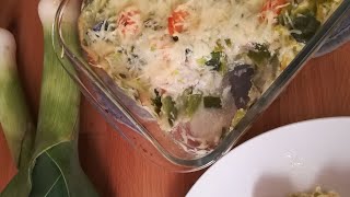 Recette  Gratin de poireaux et saumon fumé [upl. by Batholomew]