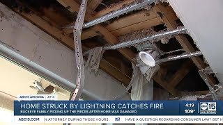 Valley couple recounts moment home was struck by lightning leaving a mess behind [upl. by Riggs]