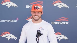 Denver Broncos LB Alex Singleton SPEAKS TO THE MEDIA Following Practice 82824 [upl. by Neila]