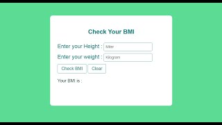 Create BMI Calculator using HTML CSS amp PHP  PHP basic project [upl. by Ellenehc]