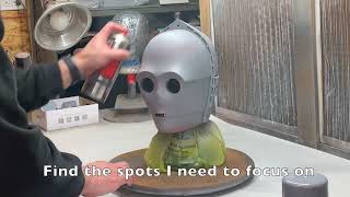 Paint and finish a C3PO HelmetHead Pt1 [upl. by Lamson]