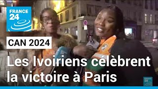 CAN 2024  la diaspora ivoirienne en France célèbre la victoire dans les rues de Paris [upl. by Mosira395]