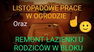 LISTOPADOWE PRACE W OGRODZIE  ORAZ REMONT ŁAZIENKI U RODZICÓW W BLOKU [upl. by Inafit]