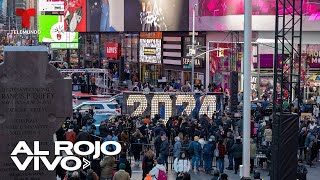 Listos los preparativos en Times Square para recibir el Año Nuevo 2024 [upl. by Bellina]