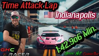 ACC Time Attack Lap in 🇺🇲 Indianapolis  1429o6 Min  Lamborghini Huracan GT3 Evo II [upl. by Rabkin]