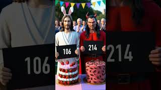 JESUS VS DEVIL jesus devil challenge shorts love gaming god trending [upl. by Etnohc]