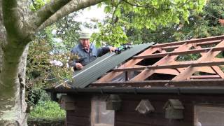 How to reroof a shed with Onduline corrugated roofing sheets [upl. by Palumbo]