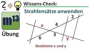 Übung 1 Strahlensatz in der XFigur anwenden [upl. by Colline]