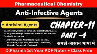 Ch11  P4 Pharmaceutical Chemistry  AntiInfective Agents  DPharma 1st Year  Antiviral Agents [upl. by Iat693]