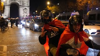 Mondial 2022  de Casablanca à Paris la joie des supporters marocains et français [upl. by Acirderf812]