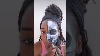 She knows🤖 halloweencostume facepaint Robot stem steam [upl. by Sax]