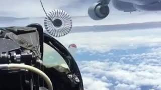 Cockpit view from Fighter F 18  Air to Air Refuelling [upl. by Brandea]