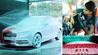 Audi A4 Car Water Wash Deep Cleaning  Deep Car Cleaning Foam Wash Deep Detailing  A4 Deep Washing [upl. by Ydnat]