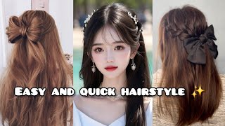 Aesthetic korean hairstyle for long hairs aesthetic trending hairstyle koreanhairstyle shorts [upl. by Boffa]