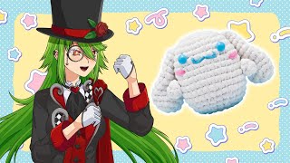 lets crochet cinnamoroll my favorite sanrio mascot 【WOOBLES CROCHET HANDCAM】 VTuber ENVTuber [upl. by Smallman452]