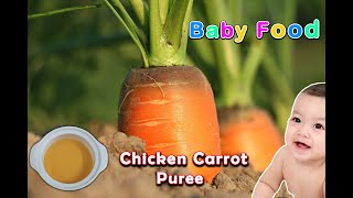 Baby Food  Chicken Carrot Puree  Healthy Baby food  Carrot Puree for Baby  Easy Baby Puree [upl. by Namreg]