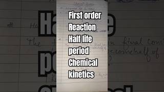 First order reaction half life period chemical kinetics class 12 chemistry  class12chemistry [upl. by Kazue850]