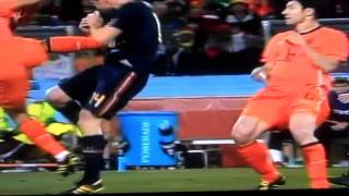 Fouls From The 2010 World Cup Final Between Spain And The Netherlands [upl. by Arytal]