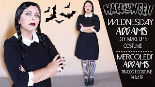 Costume fai da te per Halloween Mercoledì Addams  Last Minute DIY Halloween Costume [upl. by Bondon843]