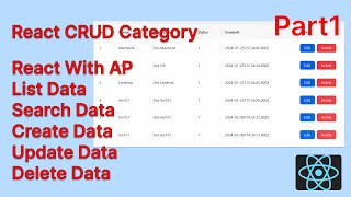 React CRUD category with API Part1 [upl. by Oliy]