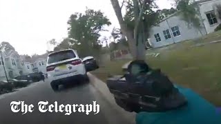 US police officer shoots at unarmed suspect after mistaking acorn drop for gunshot [upl. by Jessy686]