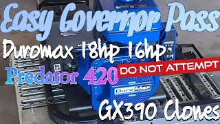 DIY Easy Governor Bypass Duromax 18hp XP18HPE Predator 420cc and other GX390 Clones [upl. by Steep]