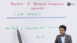 Reaction of Benzene Diazonium Chloride With Ethanol  Compounds Containing Nitrogen [upl. by Paucker]