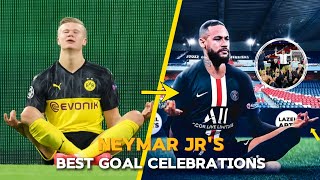 Neymar jrs BEST Goal Celebrations amp Dances so far 🤩 Complitation  HD [upl. by Olinad348]