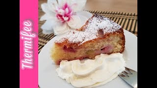 ♥ Thermomix® TM5  Erdbeer Rhabarber Joghurtkuchen à la Slava ♥ [upl. by Darcee]