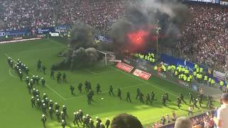 Hamburger SV  Borussia Mönchengladbach  PyroKrawalle amp Spielunterbrechung  12052018 [upl. by Allsun]