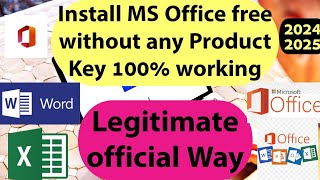 MS Office Active without product key how to activate install ms office excel word without product [upl. by Jessie825]